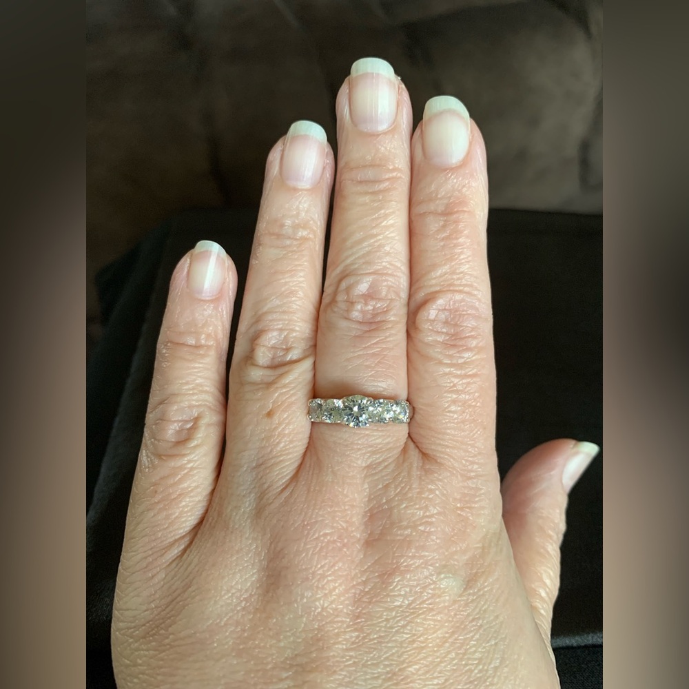 CHARLES WINSTON FOR BELLA LUCE 4.59CTW RHODIUM OVER STERLING SILVER RING - Picture 9 of 14